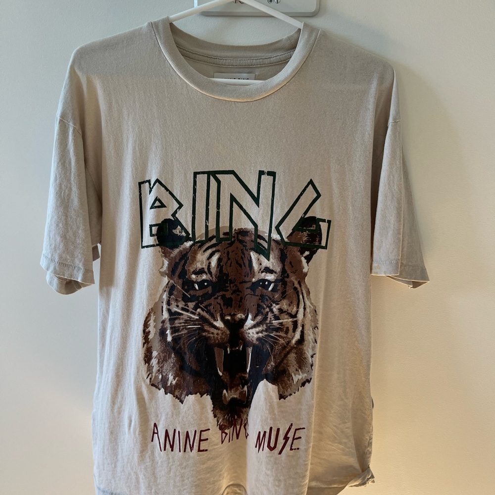 Anine Bing Cream Organic Cotton Tee